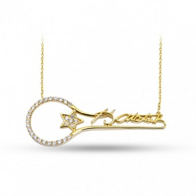 Atatürk İmzalı Tasarım 14K Altın Kolye