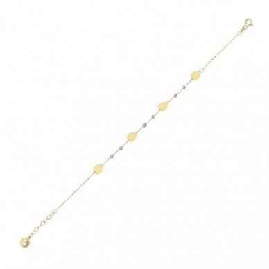 Damla Motifli Dorika 14K Altın Bileklik