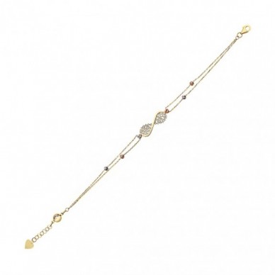 Dorika Toplu Sonsuz 14K Altın Bileklik