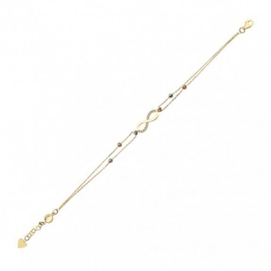 Dorika Toplu Sonsuz 14K Altın Bileklik