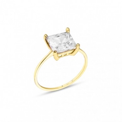 Kare Tektaş 14K Altın Yüzük Model 1