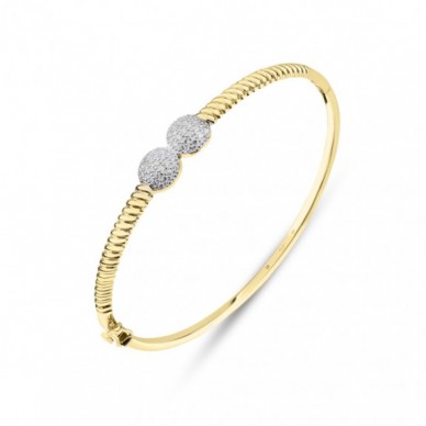 Burgulu 14K Altın Kelepçe