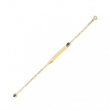 Uğur Böcekli 14K Altın Çocuk Künye