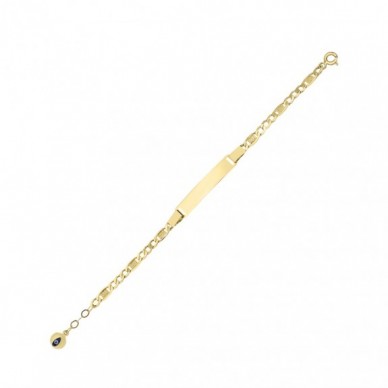 İsim Yazılabilir 14K Altın Çocuk Künye 2