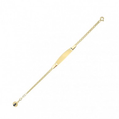 İsim Yazılabilir 14K Altın Çocuk Künye 4