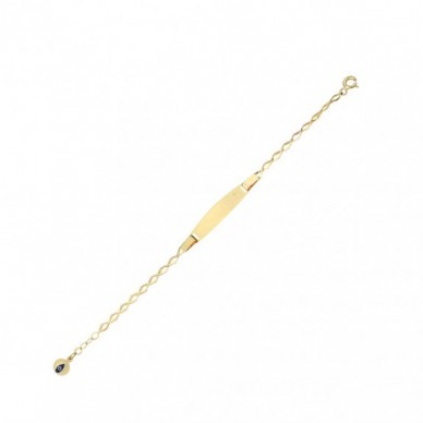 İsim Yazılabilir 14K Altın Çocuk Künye 5