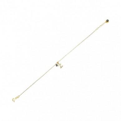 Nazar Boncuklu Z Harf 14K Altın Bileklik