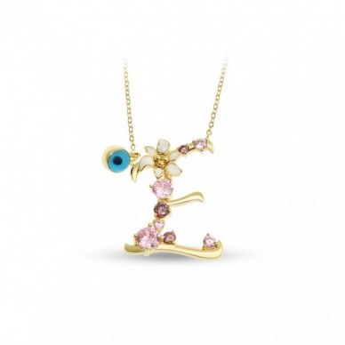 İtalyan Tasarım Bahar Esintisi E Harf 14K Altın Kolye