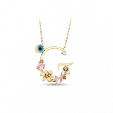 İtalyan Tasarım Bahar Esintisi G Harf 14K Altın Kolye