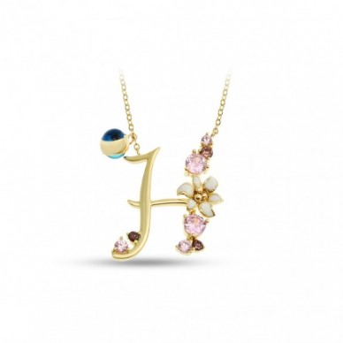 İtalyan Tasarım Bahar Esintisi H Harf 14K Altın Kolye