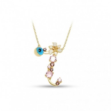 İtalyan Tasarım Bahar Esintisi İ Harf 14K Altın Kolye