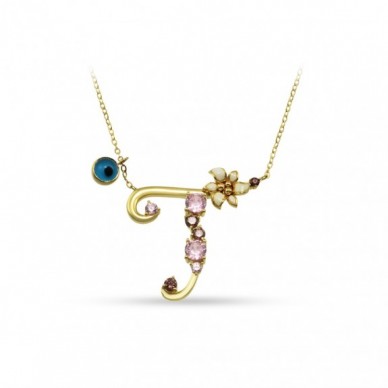 İtalyan Tasarım Bahar Esintisi T Harf 14K Altın Kolye