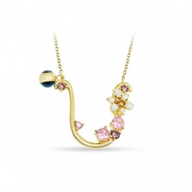 İtalyan Tasarım Bahar Esintisi U Harf 14K Altın Kolye