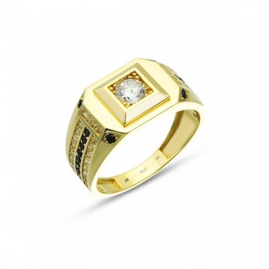 Erkek 14K Altın Yüzük Model 25