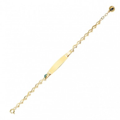 Yunus Figürlü 14K Altın Çocuk Künye