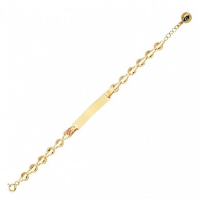 Balık Figürlü 14K Altın Çocuk Künye