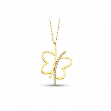 Kelebek 14K Altın Kolye