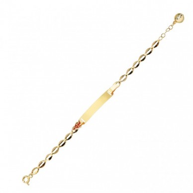 Kırmızı Uçak Motifli 14K Altın Çocuk Künye