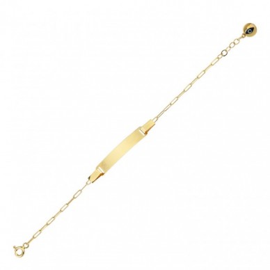 Ayıcık Motifli 14K Altın Çocuk Künye