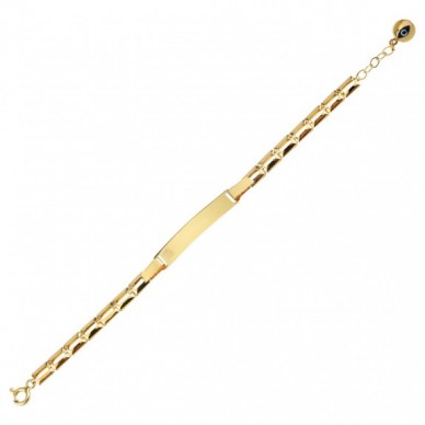 İsim Yazılabilir 14K Altın Çocuk Künye