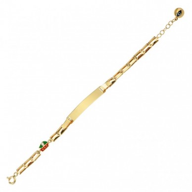 Yelken Figürlü 14K Altın Çocuk Künye