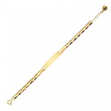 İsim Yazılabilir 14K Altın Çocuk Künye