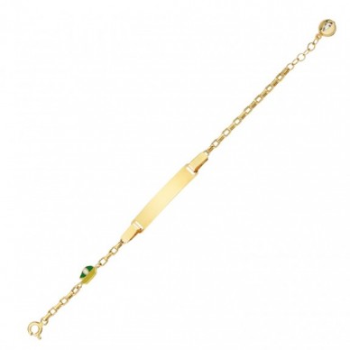 Yelkenli Figürlü İsim Yazılabilir 14K Altın Çocuk Künye