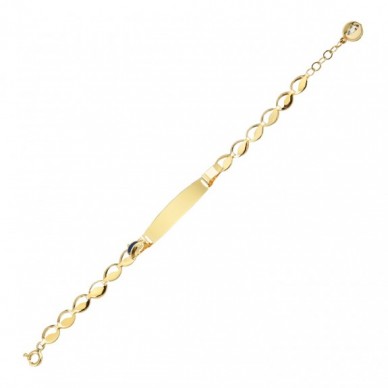 Mavi Yunus Figürlü 14K Altın Çocuk Künye