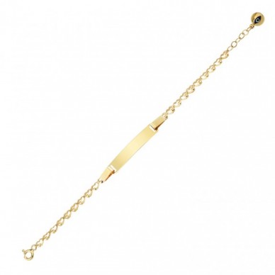 İsim Yazılabilir 14K Altın Çocuk Künye