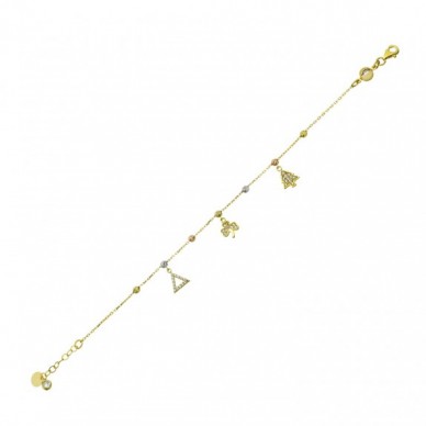 Dorika Toplu Doğa 14K Altın Bileklik