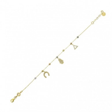 Dorika Toplu Şans 14K Altın Bileklik