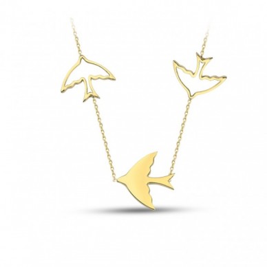 Kırlangıç 14K Altın Kolye