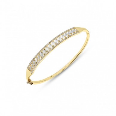 Çapraz Dizayn Baget 14K Altın Kelepçe