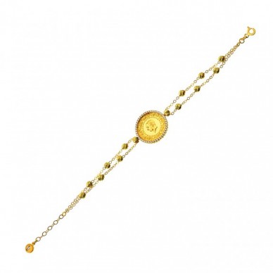 Dorika Toplu Atatürk 14K Altın Bileklik