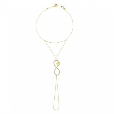 Kar Tanesi Sonsuzluk Şahmeran 14K Altın Bileklik