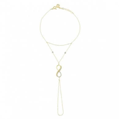 Dorika Toplu Sonsuzluk Şahmeran 14K Altın Bileklik