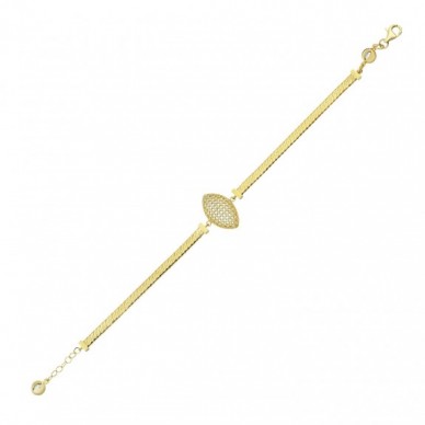 Markiz Figürlü 14K Altın Bileklik