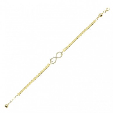 Sonsuzluk Figürlü 14K Altın Bileklik