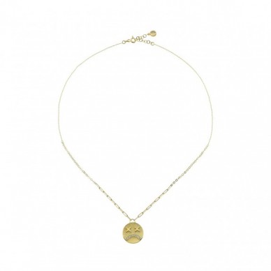 Üzgün Emoji 14K Altın Kolye