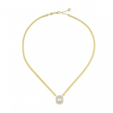 Çerçeveli Baget 14K Altın Kolye