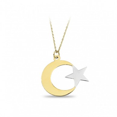 Ay Yıldız 14K Altın Kolye
