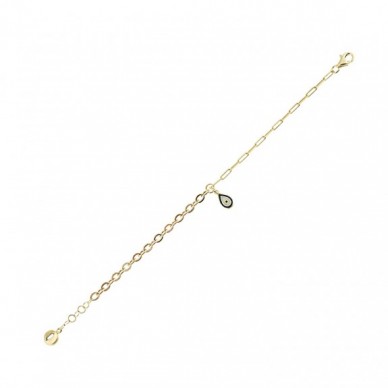 Damla Motifli Nazar 14K Altın Çocuk Bileklik