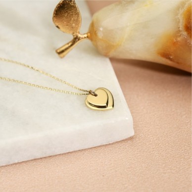 Kalpten Kalbe İsim Yazılabilir İkili 14K Altın Kolye