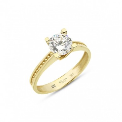 Tektaş 14K Altın Yüzük Işıl Model 1