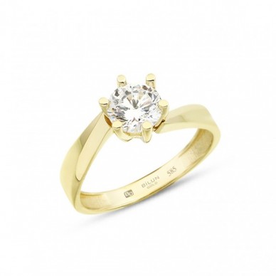 Tektaş 14K Altın Yüzük Tasarım Model 2