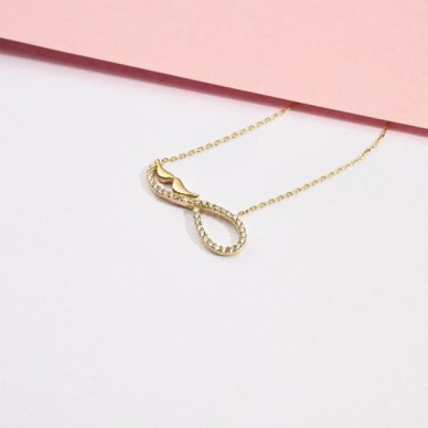 Seven Kuşlar Sonsuzluk 14K Altın Kolye