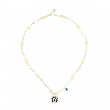 Tasarım Nazar 14K Altın Kolye