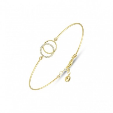 İç İçe Halka 14K Altın Bileklik