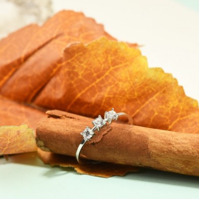 Üçtaş 14K Altın İnce Yüzük