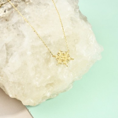 Vintage Kar Tanesi 14K Altın Kolye